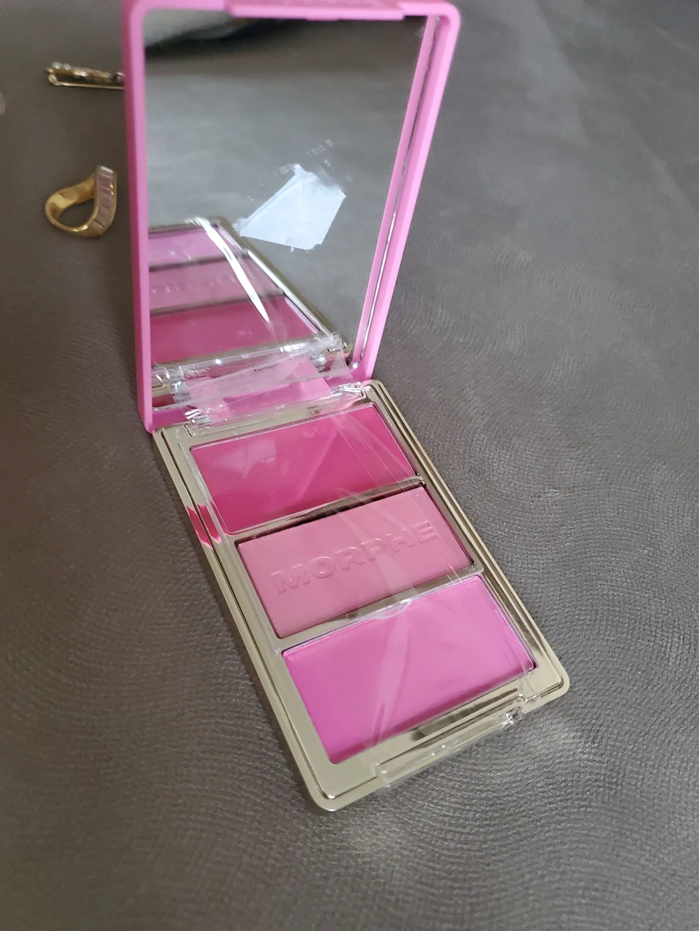 Pink Tablet Case with Embossed Morphe Logo Cheek Thrills New